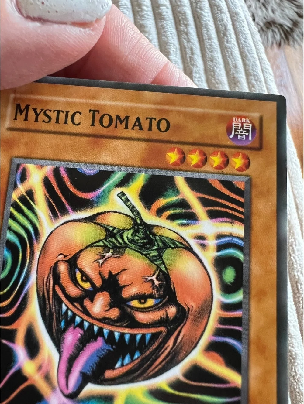 Yu-Gi-Oh! Card Holo 1st edition super rare Mystic Tomato